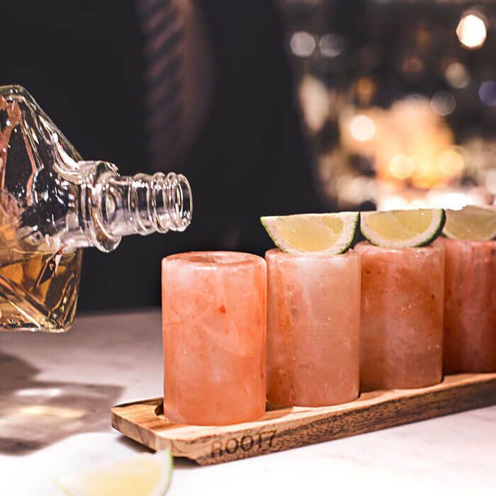 Verres à Shooter en Sel de l'Himalaya