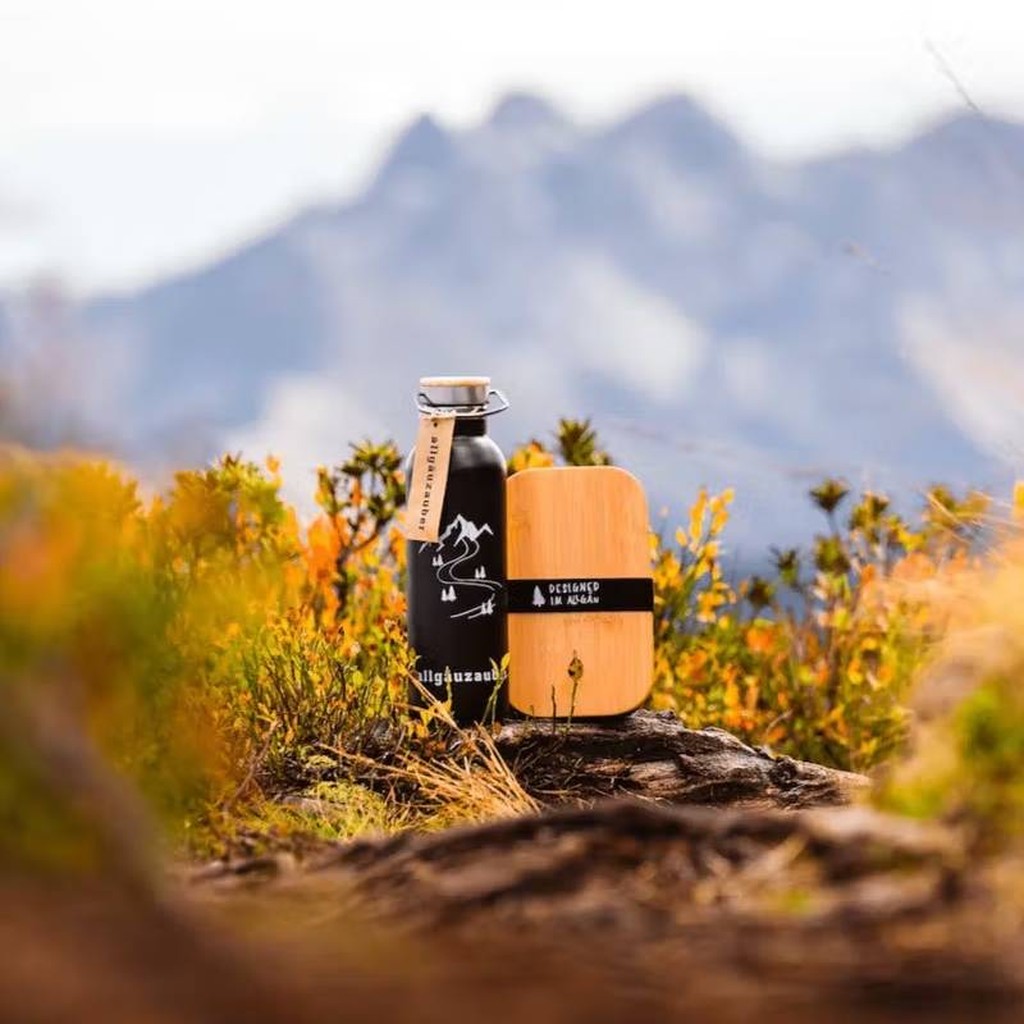 allgäuzauber Geschenkpaket Wanderlust Themosflasche und Brotbox