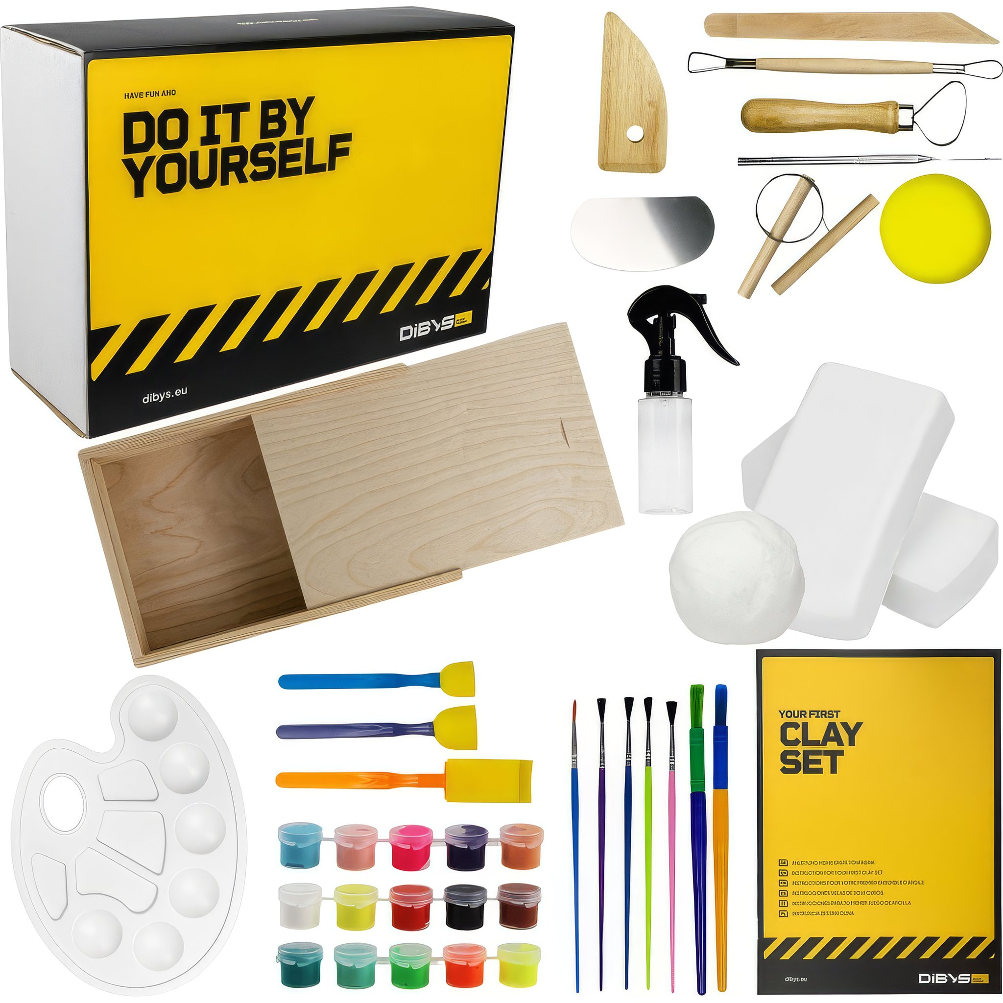 Kit Poterie Creatif avec Boite en Bois