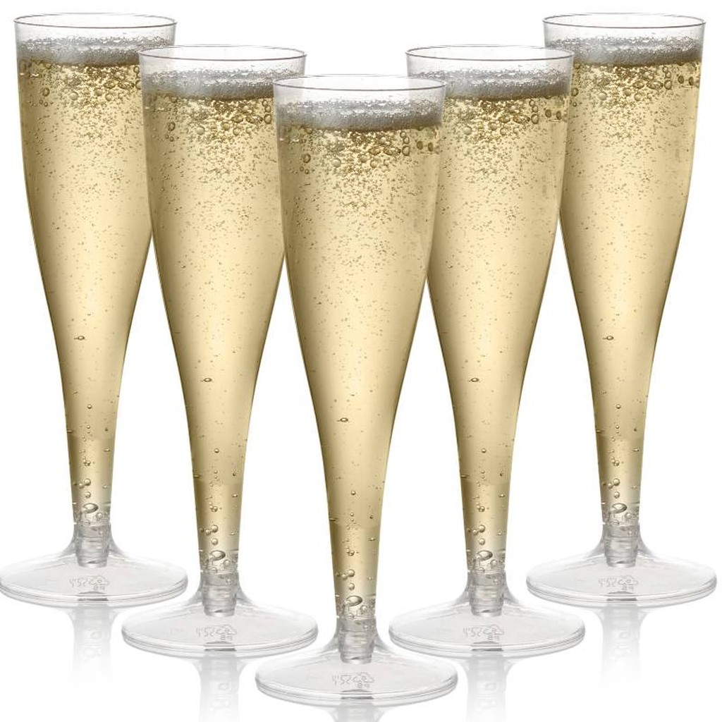 Wiederverwendbare Kunststoff-Sektgläser &ndash; 130ml