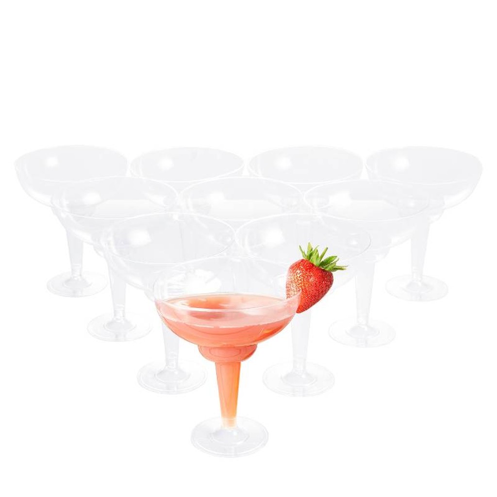 30 elegante Margarita-Cocktailgläser aus Kunststoff