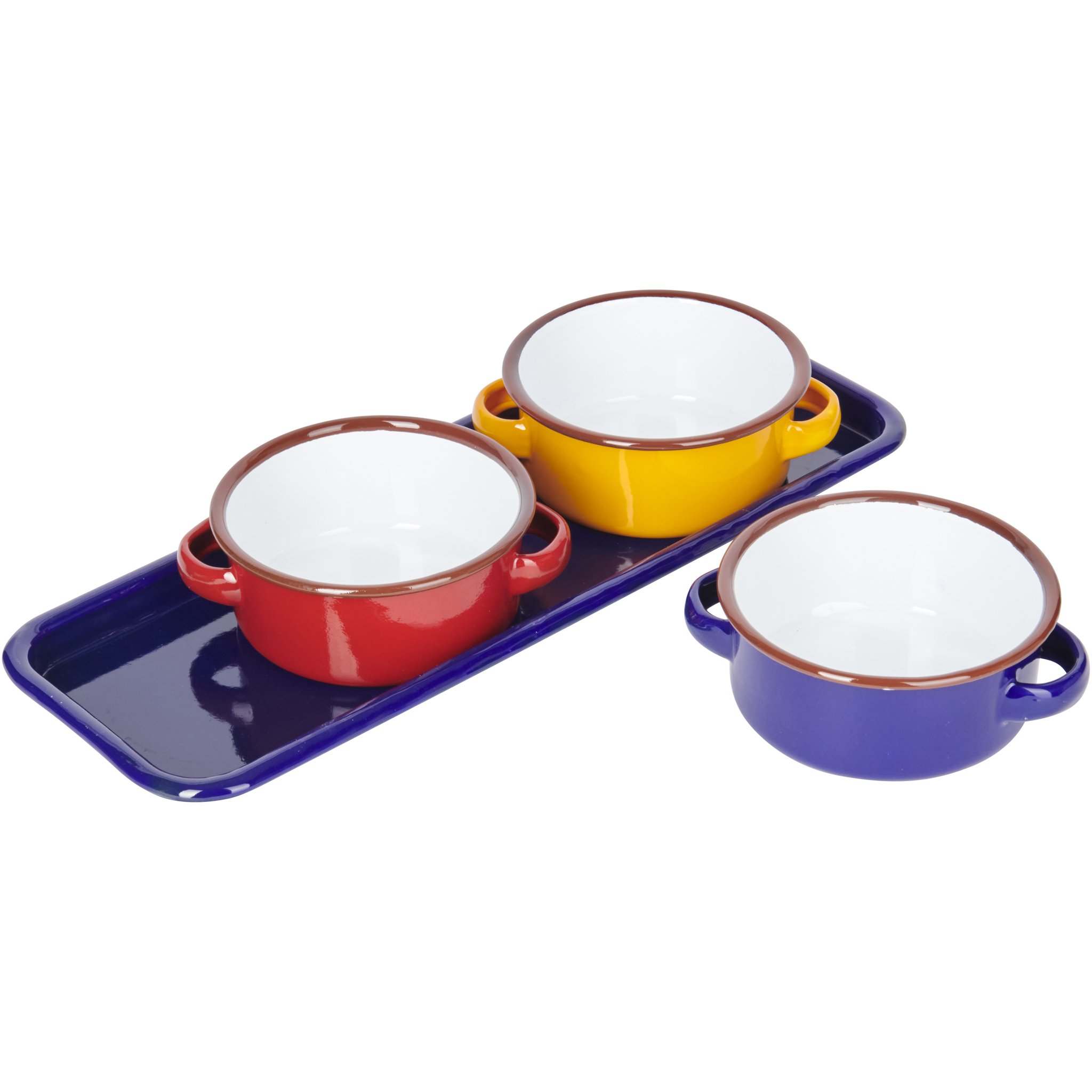 Emaille-Dipschalen-Set