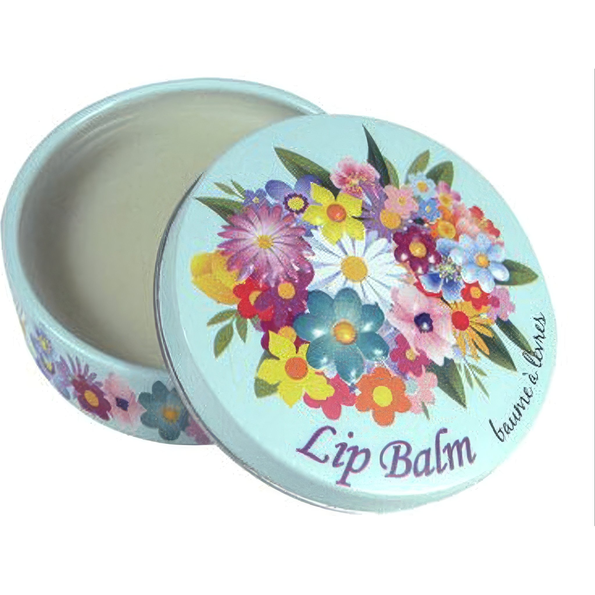 Lip Balm Green Retro Flower
