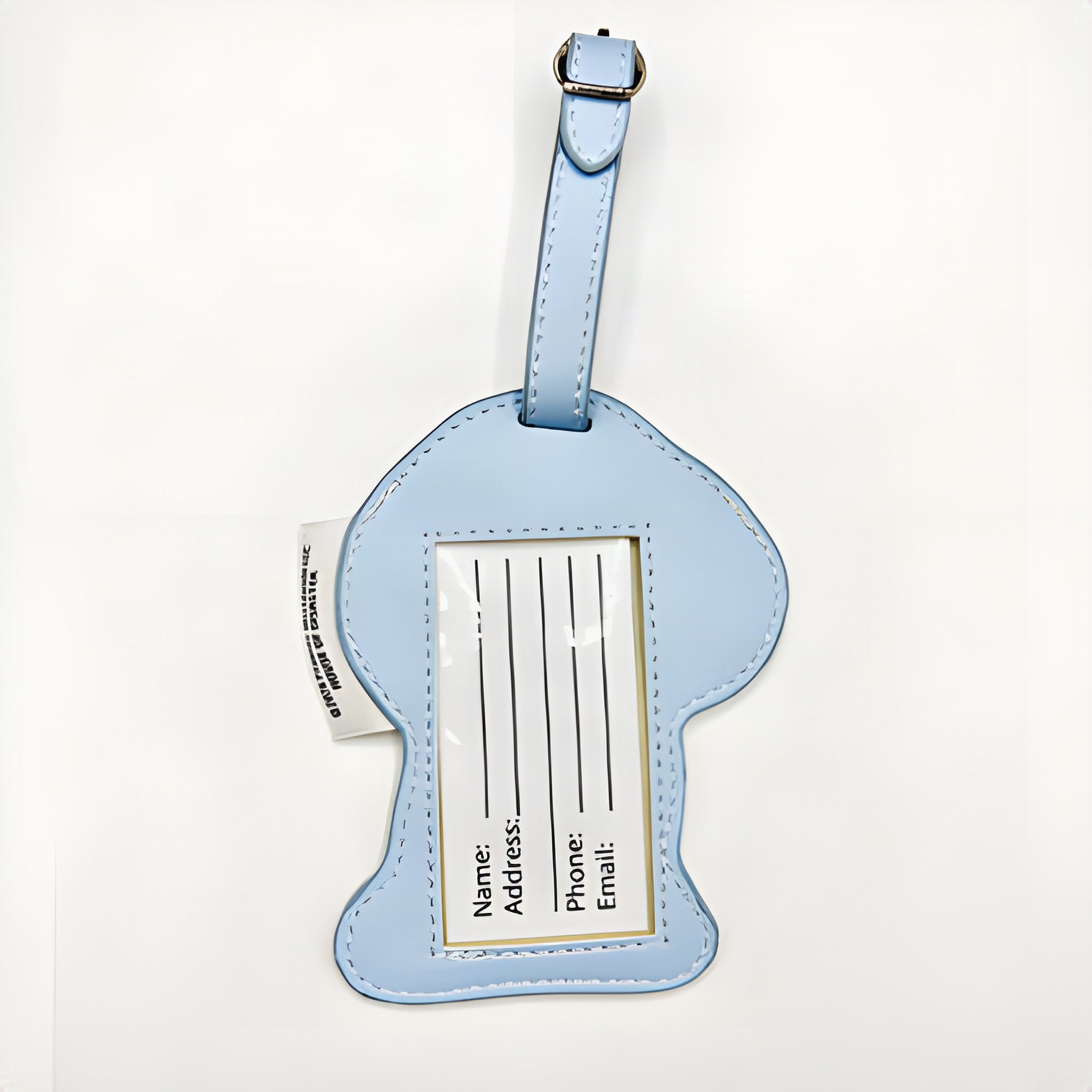 Back with card holder for name, address, phone and email