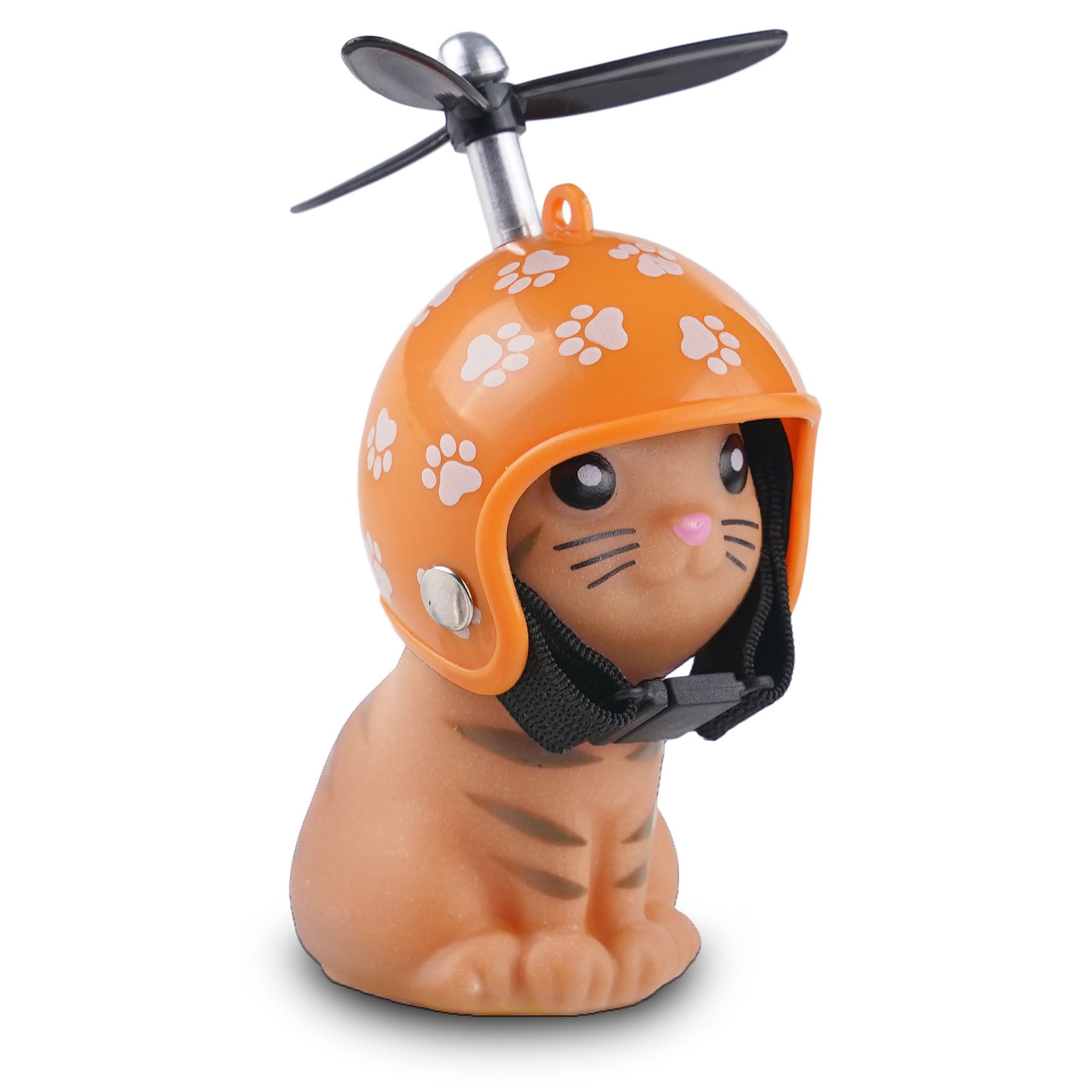 Bike Kitty Fahrradmaskottchen mit Helm und Propeller
