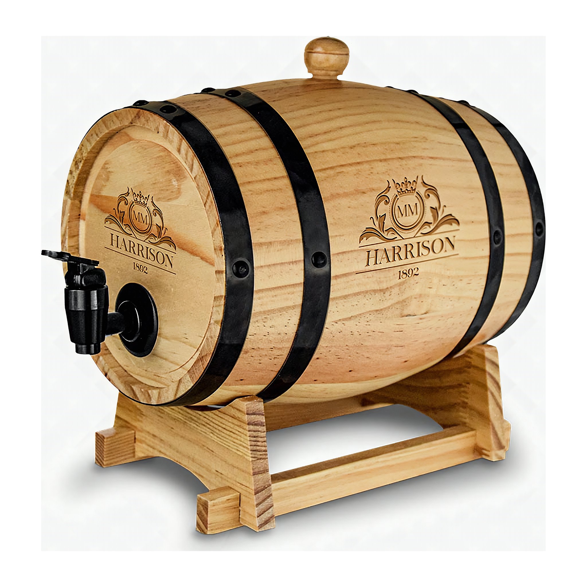 Holzfass Getränkespender 3 Liter