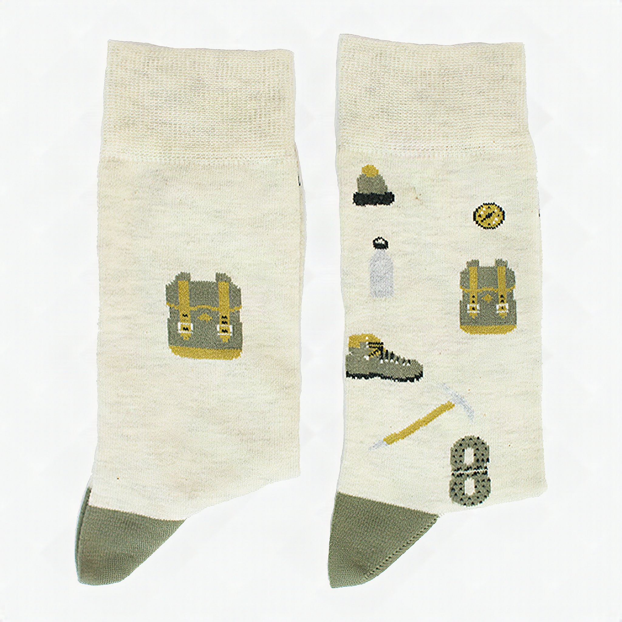 Socken All you need im Paar mit oliven Fersen und Spitzen