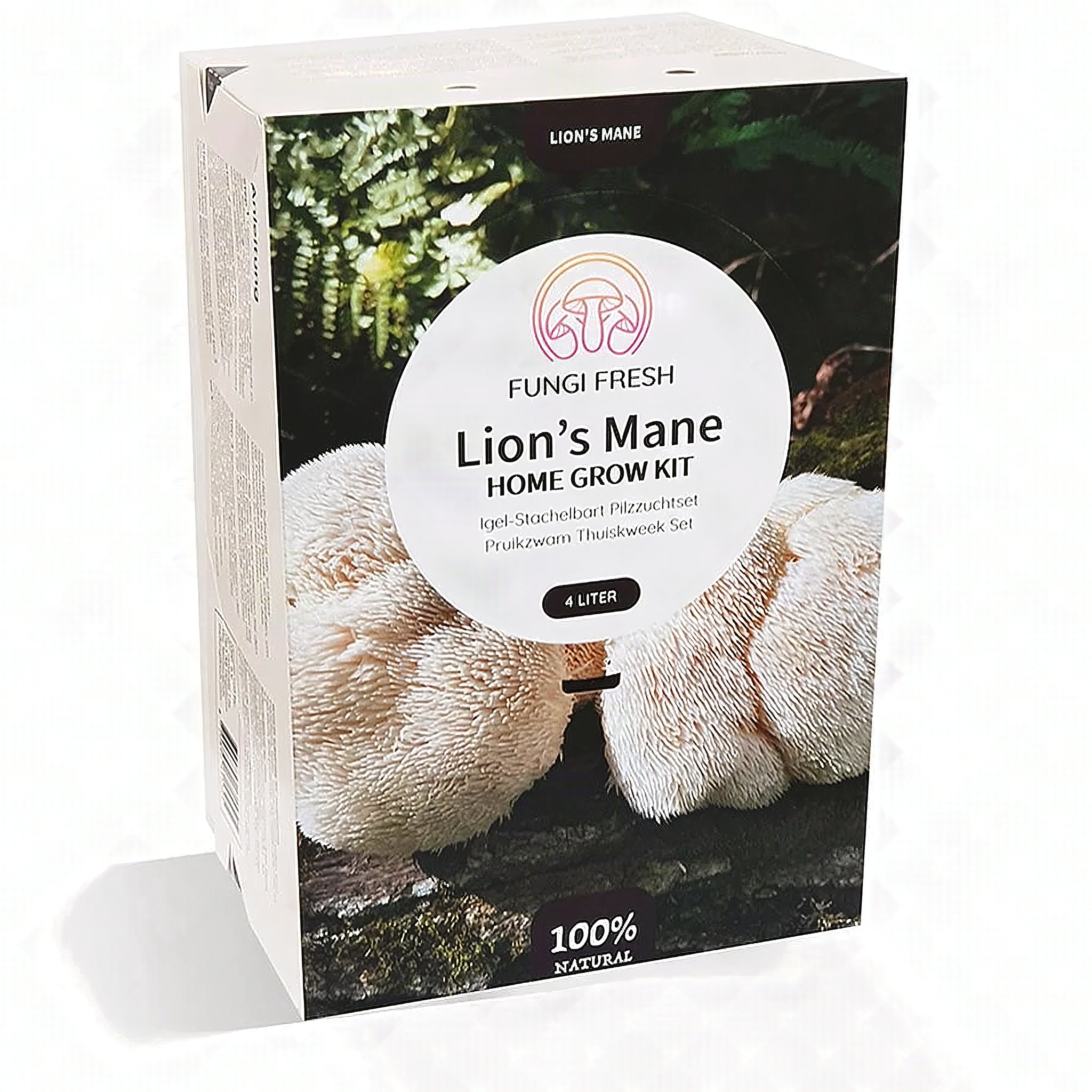 Löwenmähnenpilze Home Grow Kit Verpackung Vorderseite