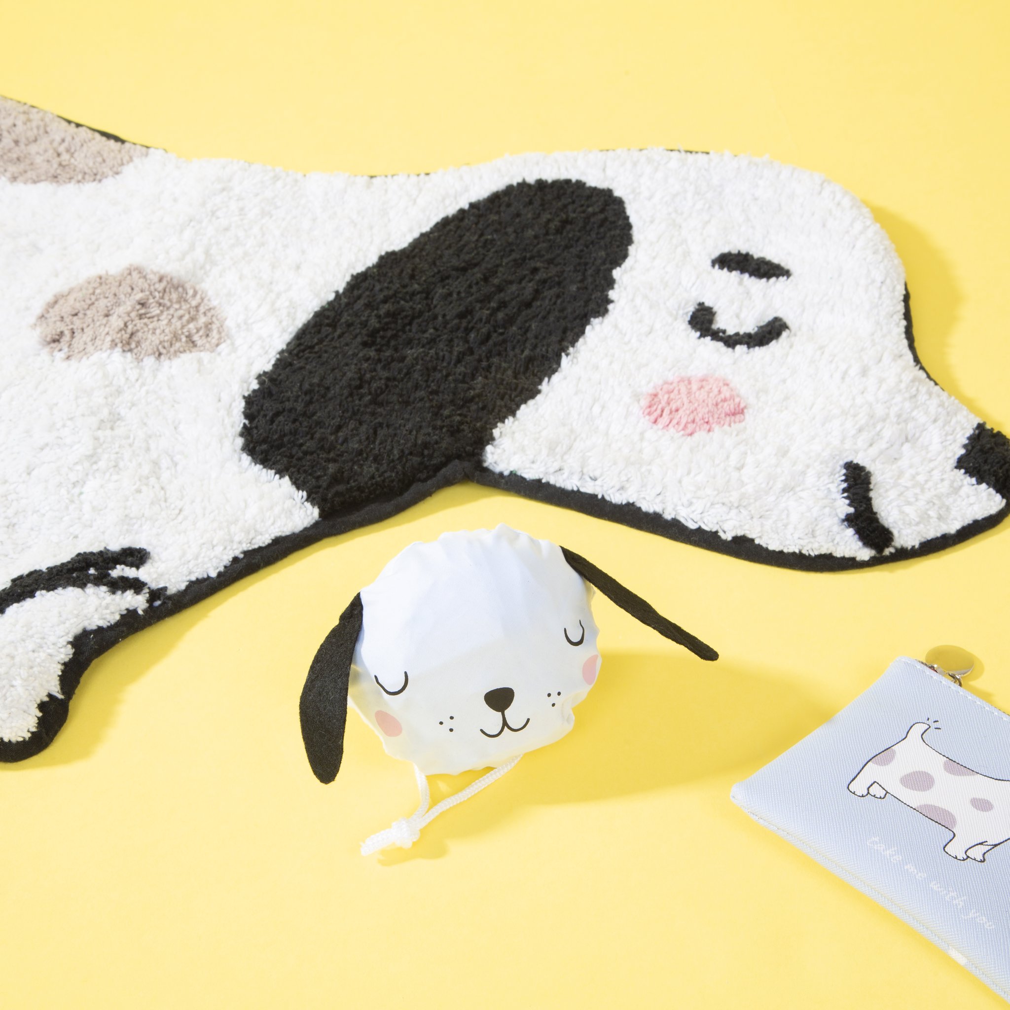 Barney purse on the Barney rug with bookmark