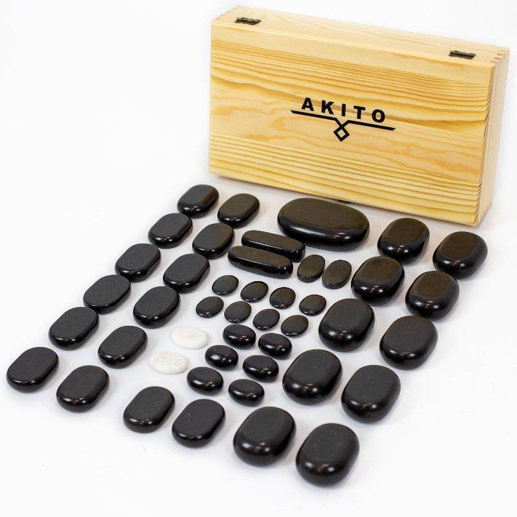 Akito Basalt Massage Steine 45 Stück