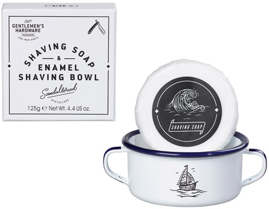 Sapone da Barba e Ciotola Smaltata Vintage