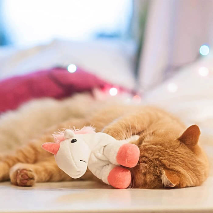 Jouet Peluche Licorne pour Chat