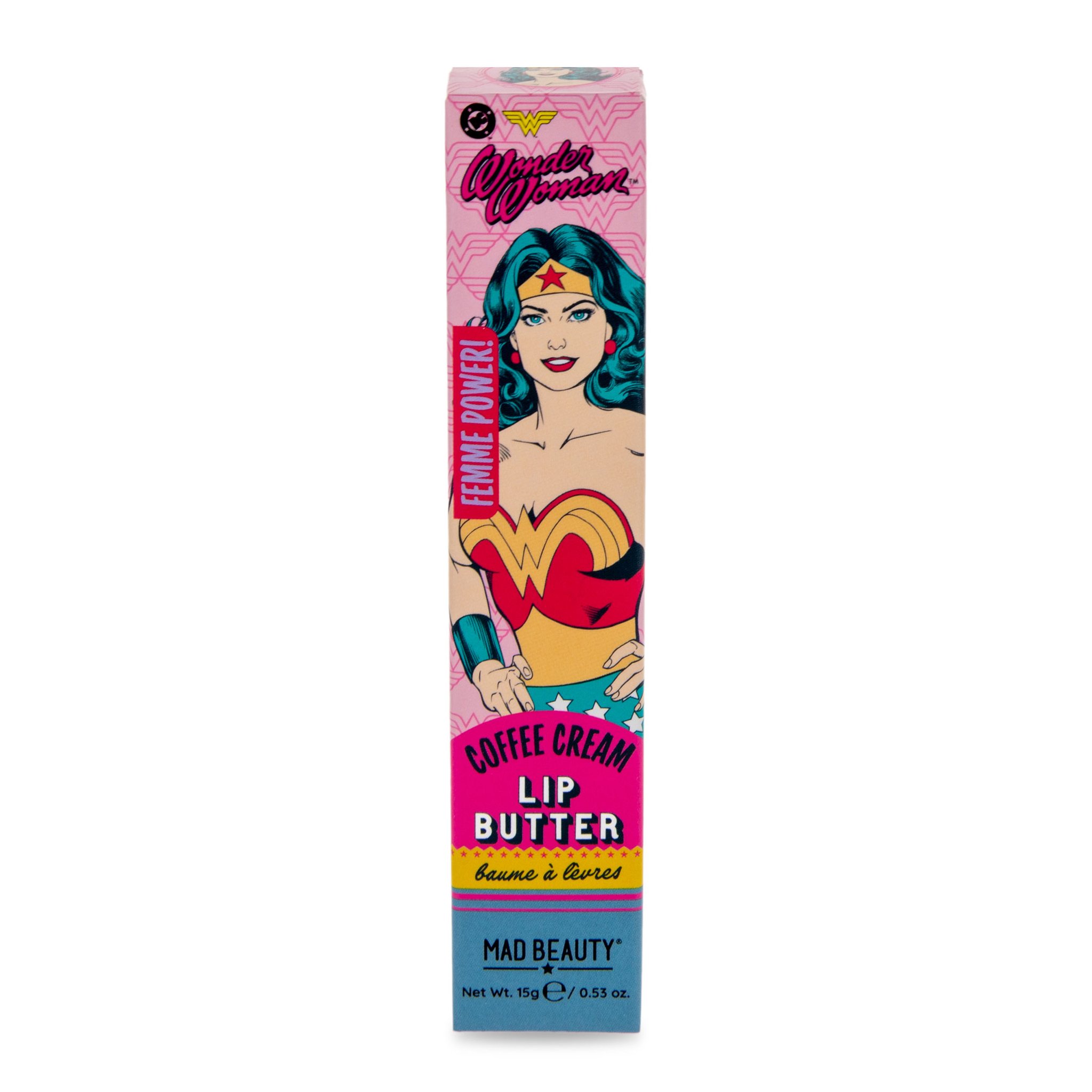 DC Wonder Woman Lip Butter Coffee Cream Verpackung