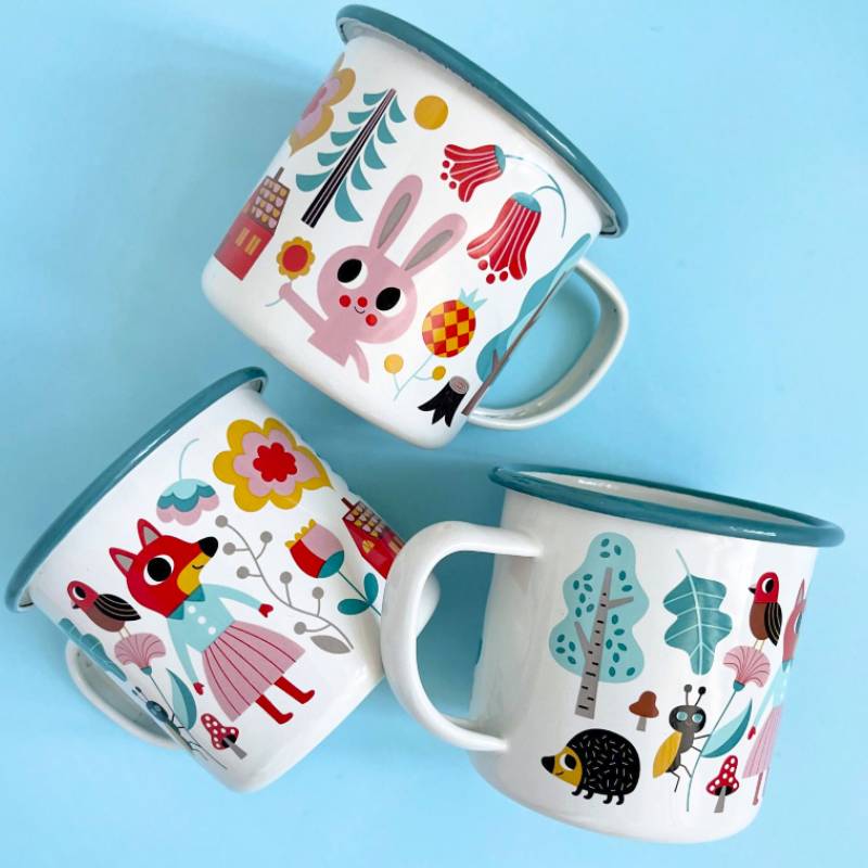 Emaille Tasse Waldtiere von OMM Design