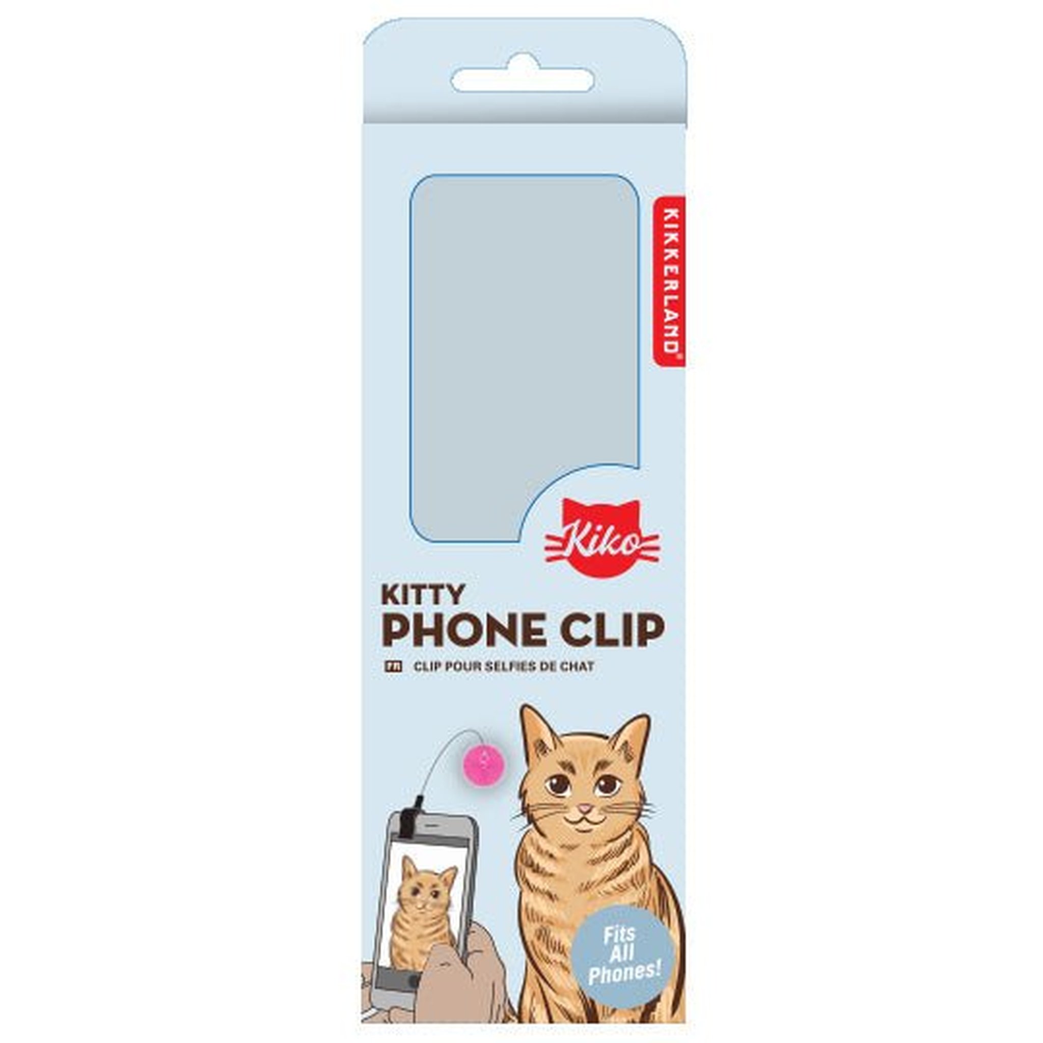 Katzenfoto-Gadget in der Verpackung «Kitty Phone Clip» von Kikkerland