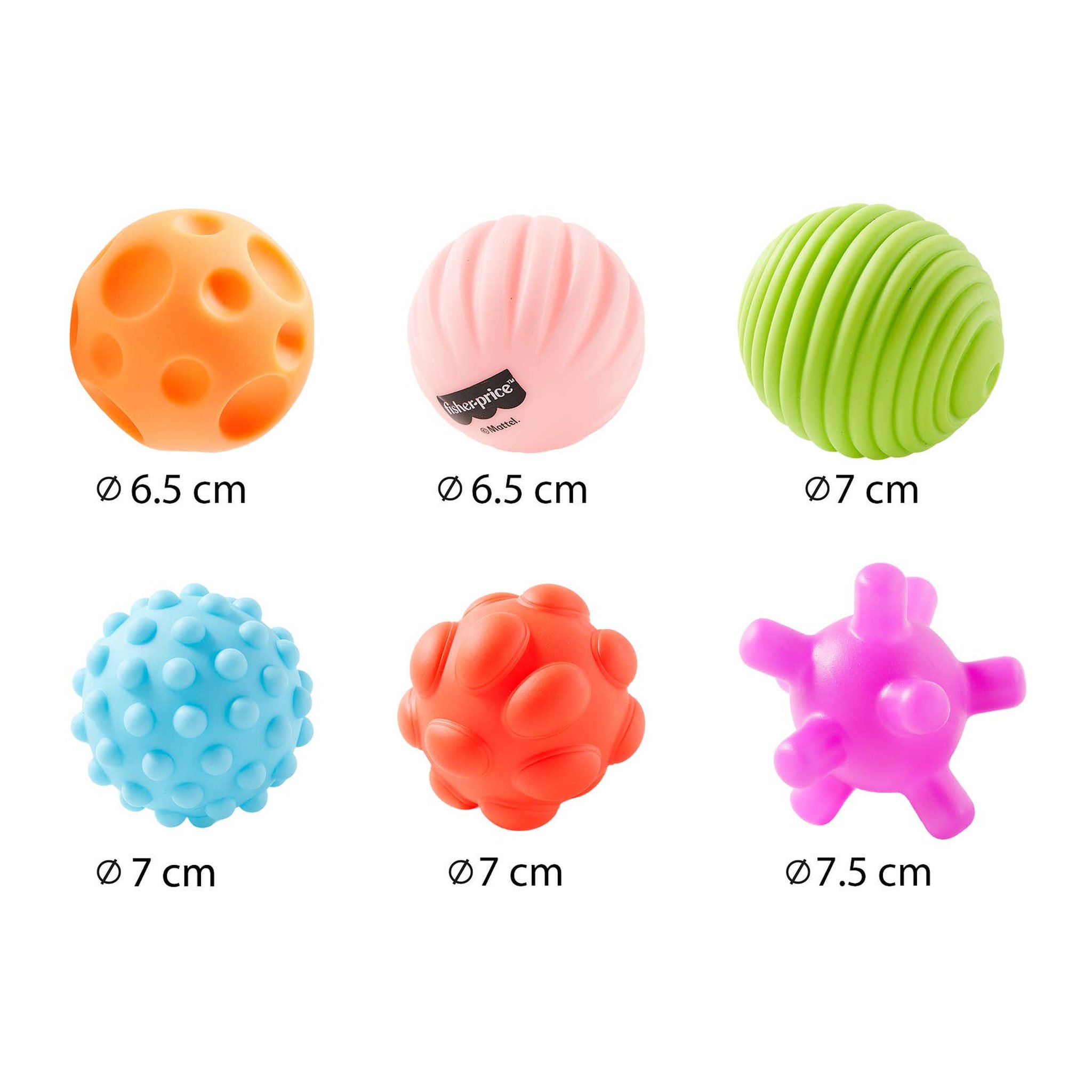 Sensorik-Bälle mit Durchmesser von 6.5 bis 7.5 cm
