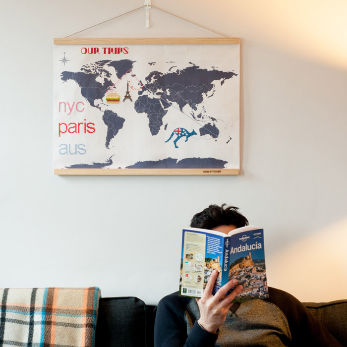 Carte du Monde Point de Croix