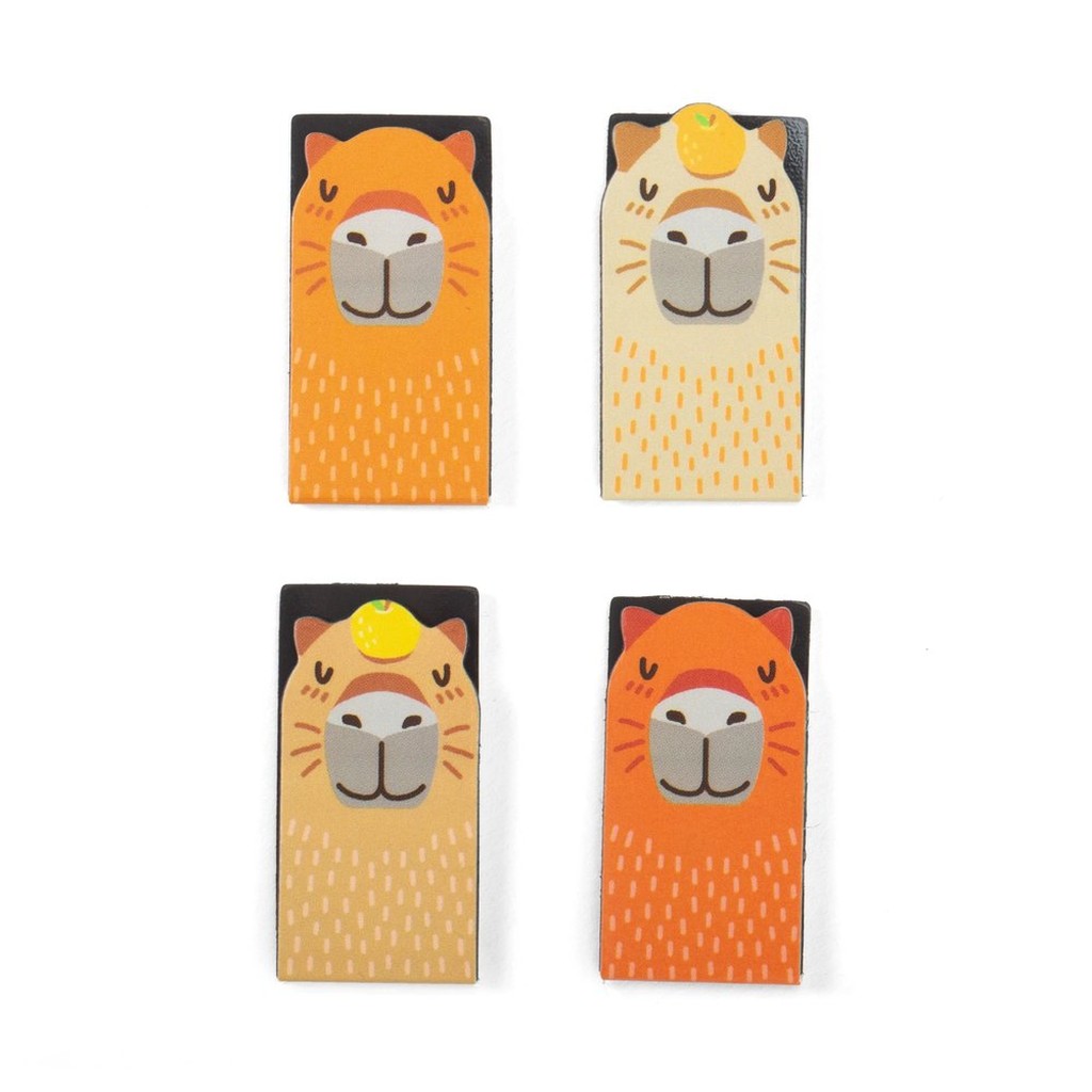 Capybara Lesezeichen-Set mit Magnet von Kikkerland