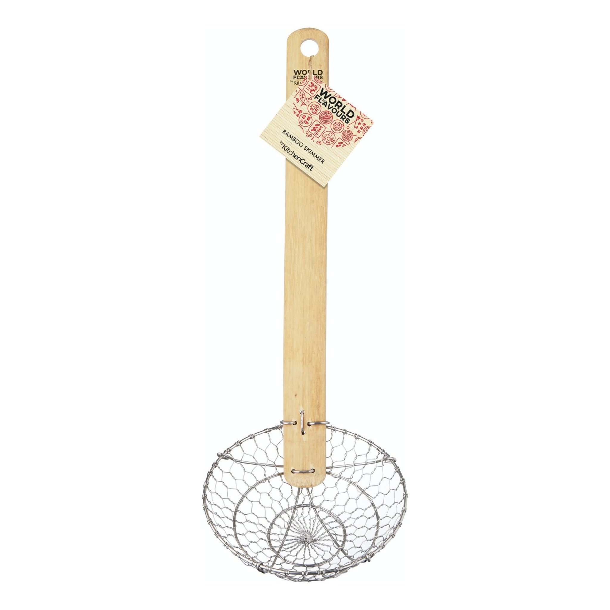 KitchenCraft Bambus Schaumkelle mit Etikett