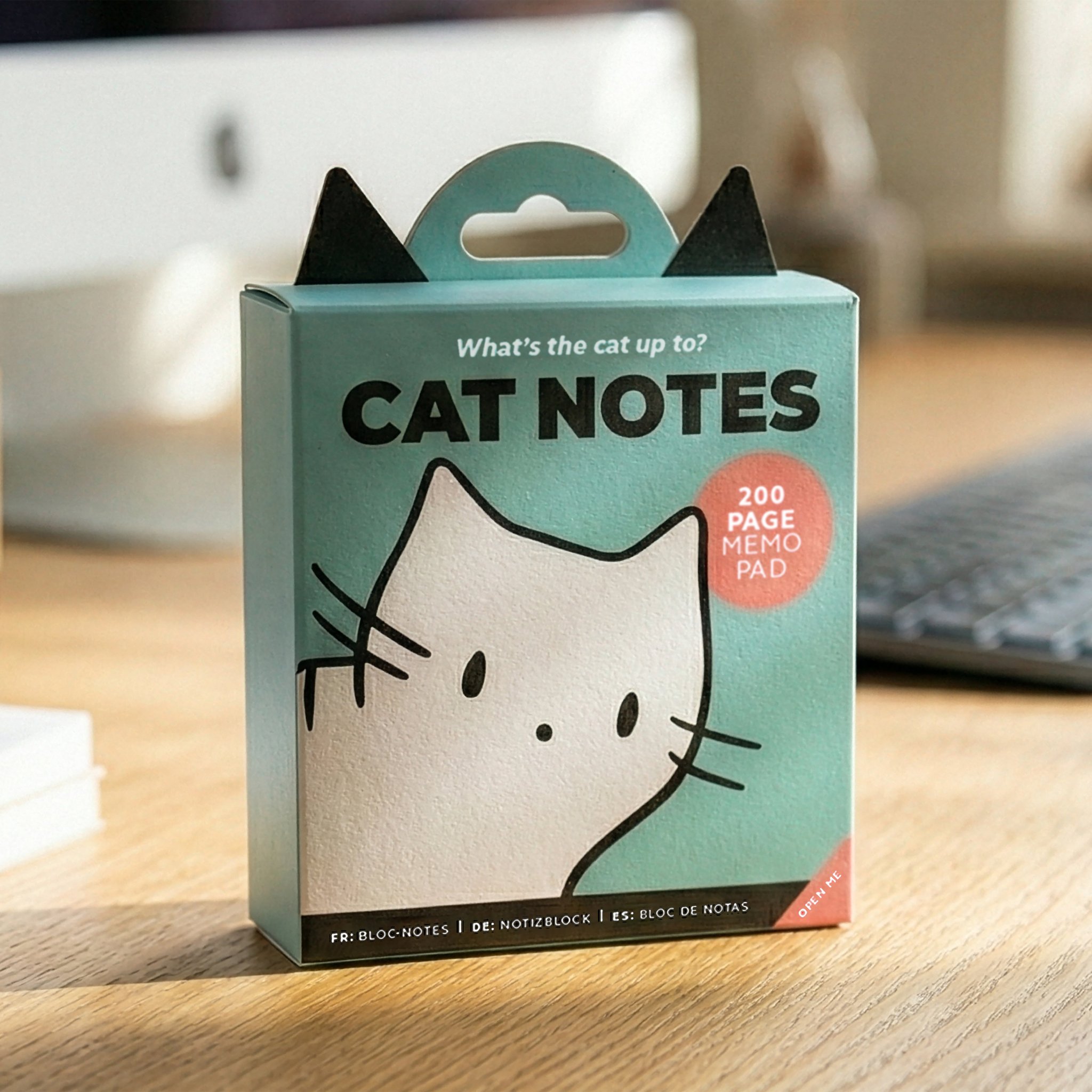 Cat Notes Notizblock – 200 Seiten mit verspielten Katzenmotiven (Bild 3)