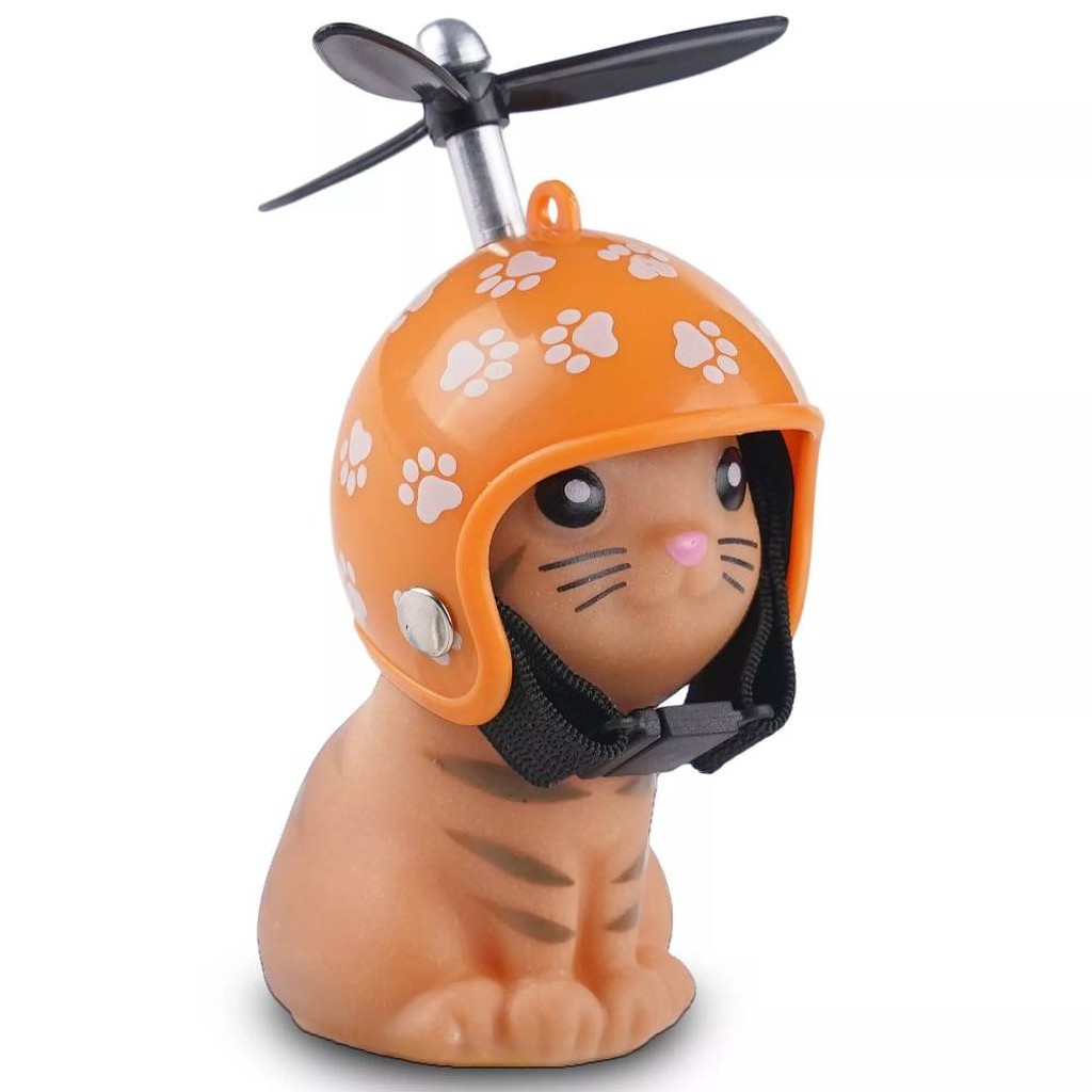 Fahrrad-Kätzchen mit Helm