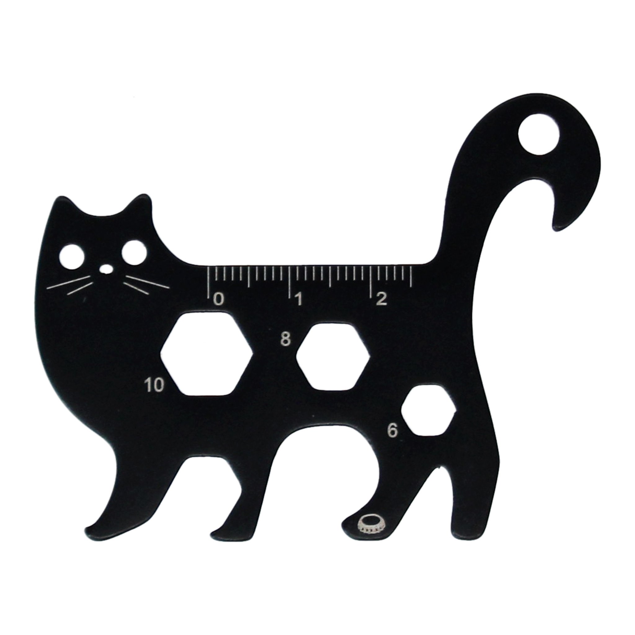 Katzen-Multitool 6 in 1 mit Lineal, Sechskantschlüsseln und Flaschenöffner