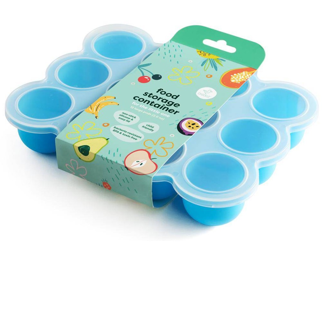 Gefrierschrankbehälter für Babynahrung aus Silikon mit Deckel