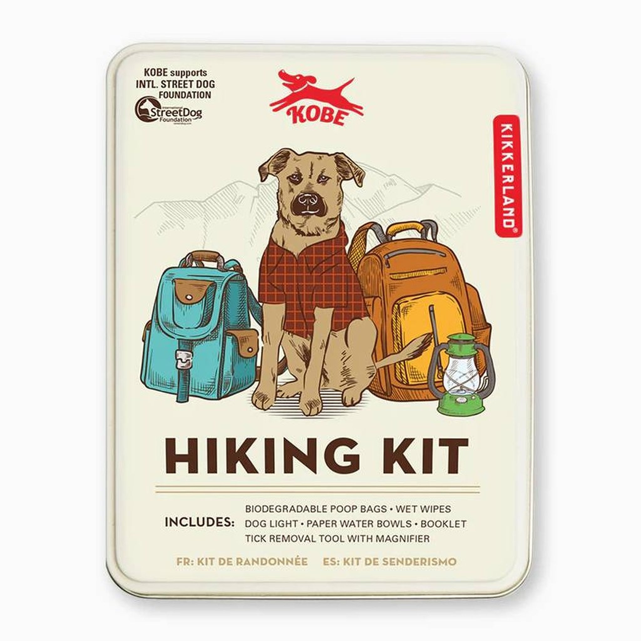 Dose «Kobe Hiking Kit» mit Hund und Rucksäcken