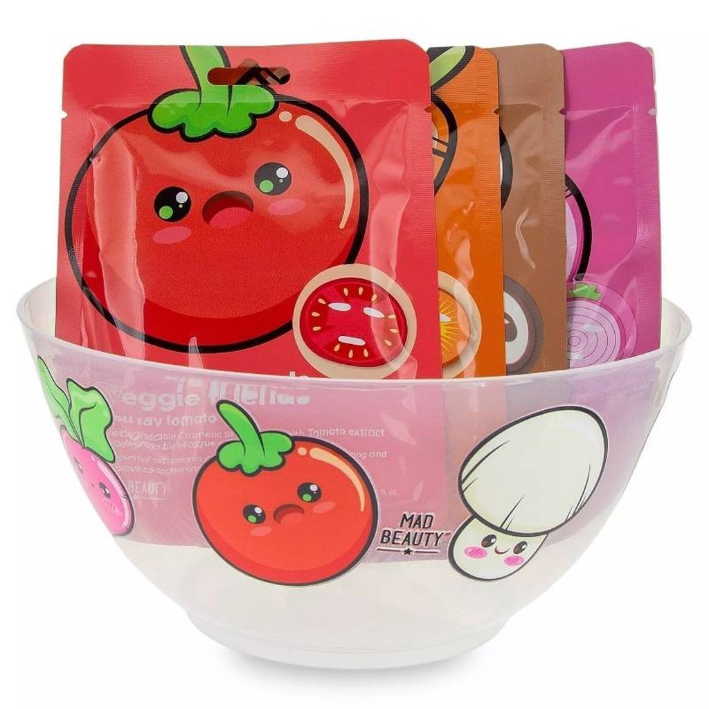 Veggie Friends Gesichtsmaskenset mit Salatschüssel