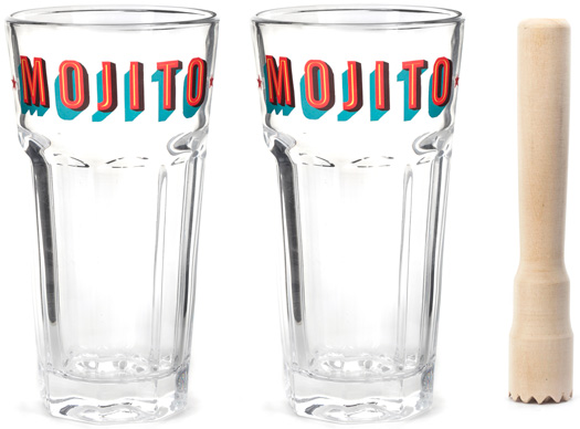 Mojito Set 2 Glasses & Muddler