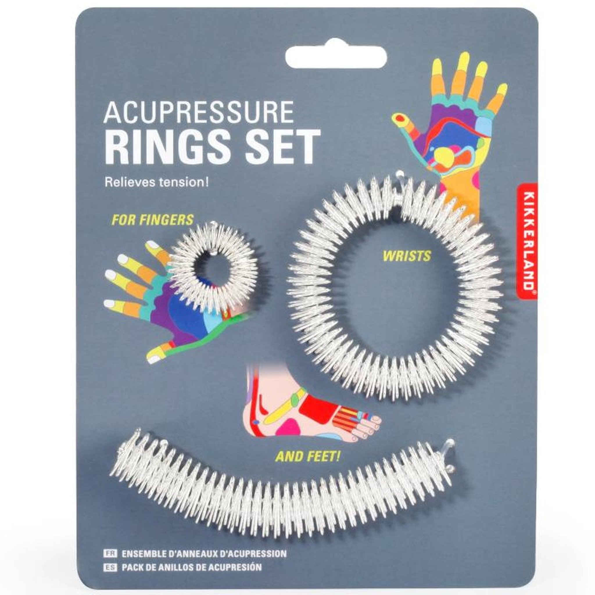 Set d'anneaux d'acupression sur la carte « Acupressure Rings Set »
