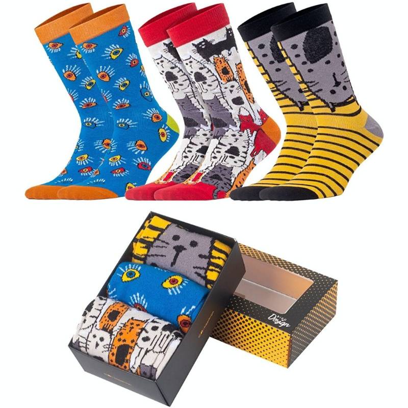 3 chaussettes pour femmes chats