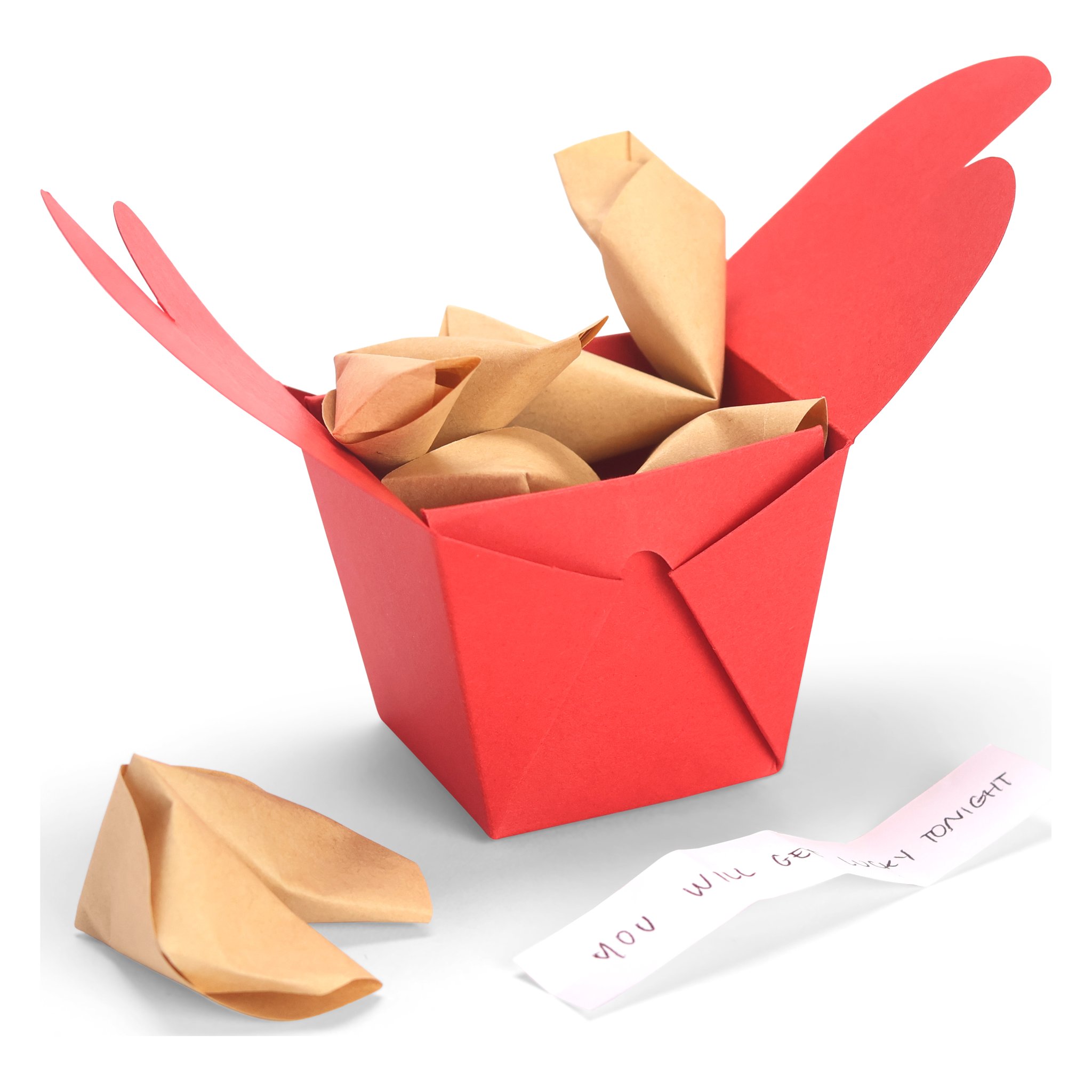 Paper Fortune Cookies – gefüllte Faltbox mit Glückskeksen