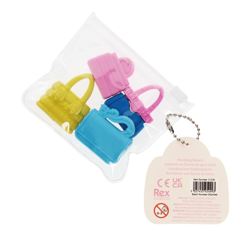 Gommes sacs a main de Rex London – vue laterale