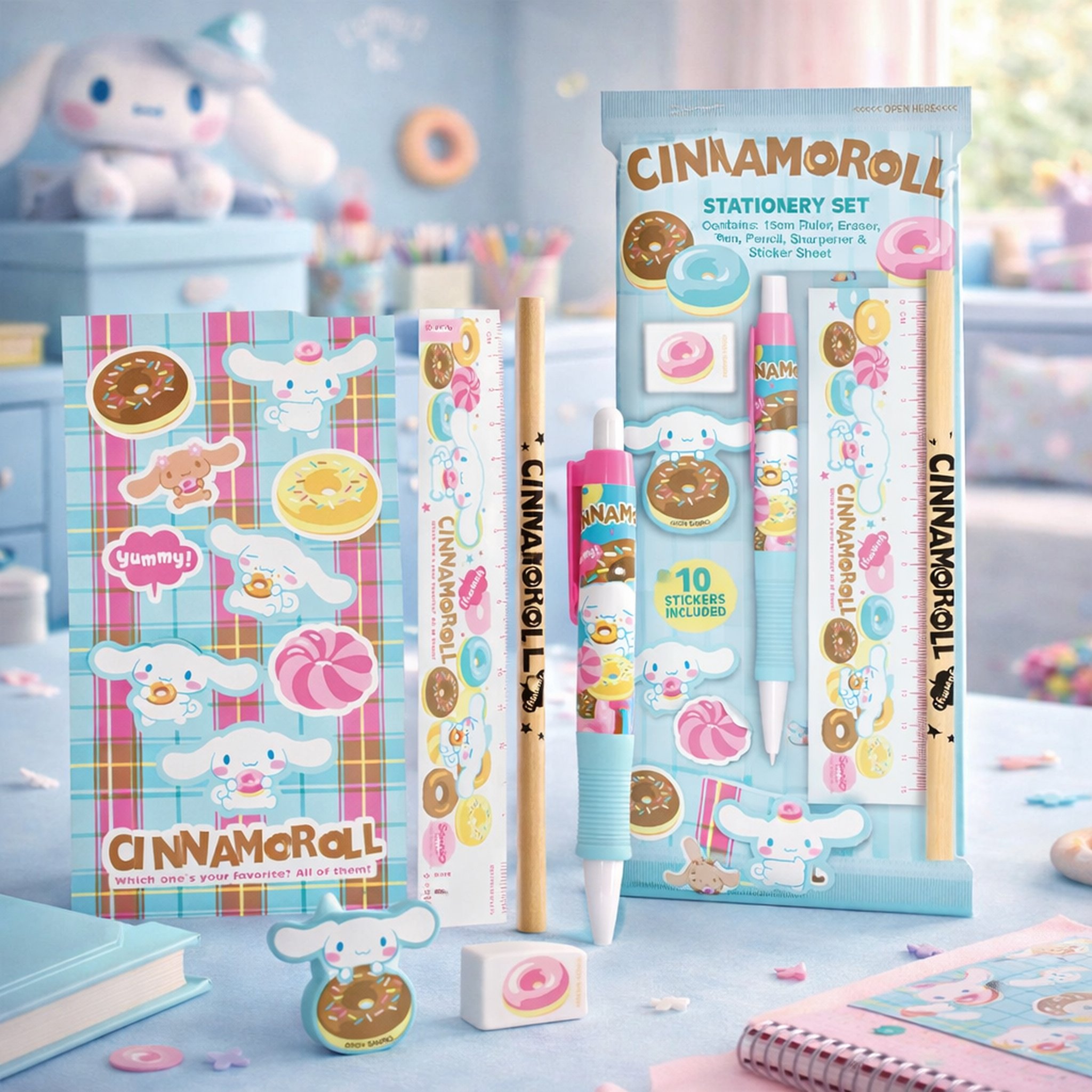 Cinnamoroll Stationery Set 6-piece