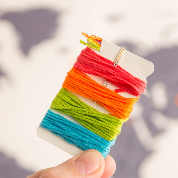 Carte du Monde Point de Croix