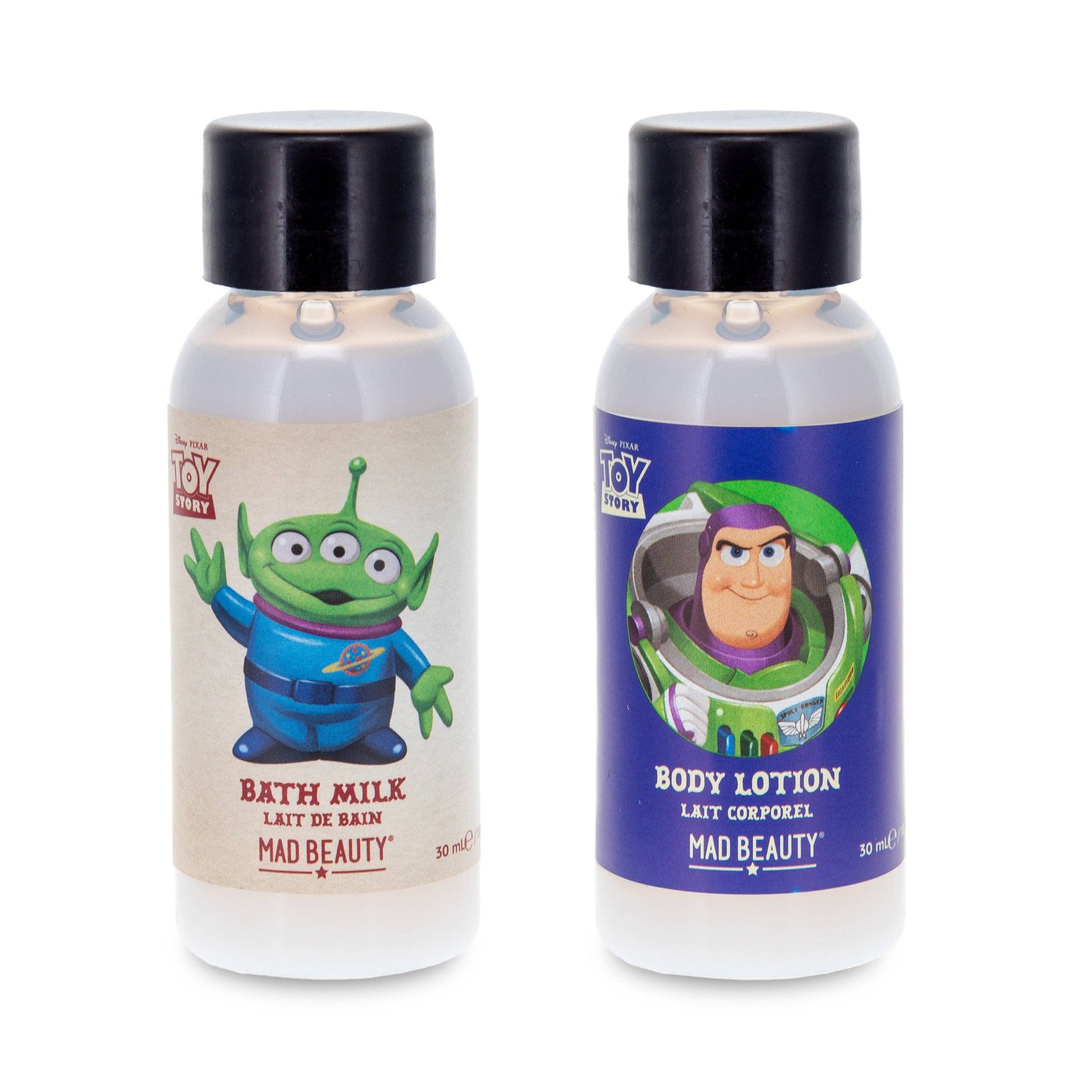 Bademilch mit Alien und Bodylotion mit Buzz Lightyear aus dem Toy Story Adventskalender