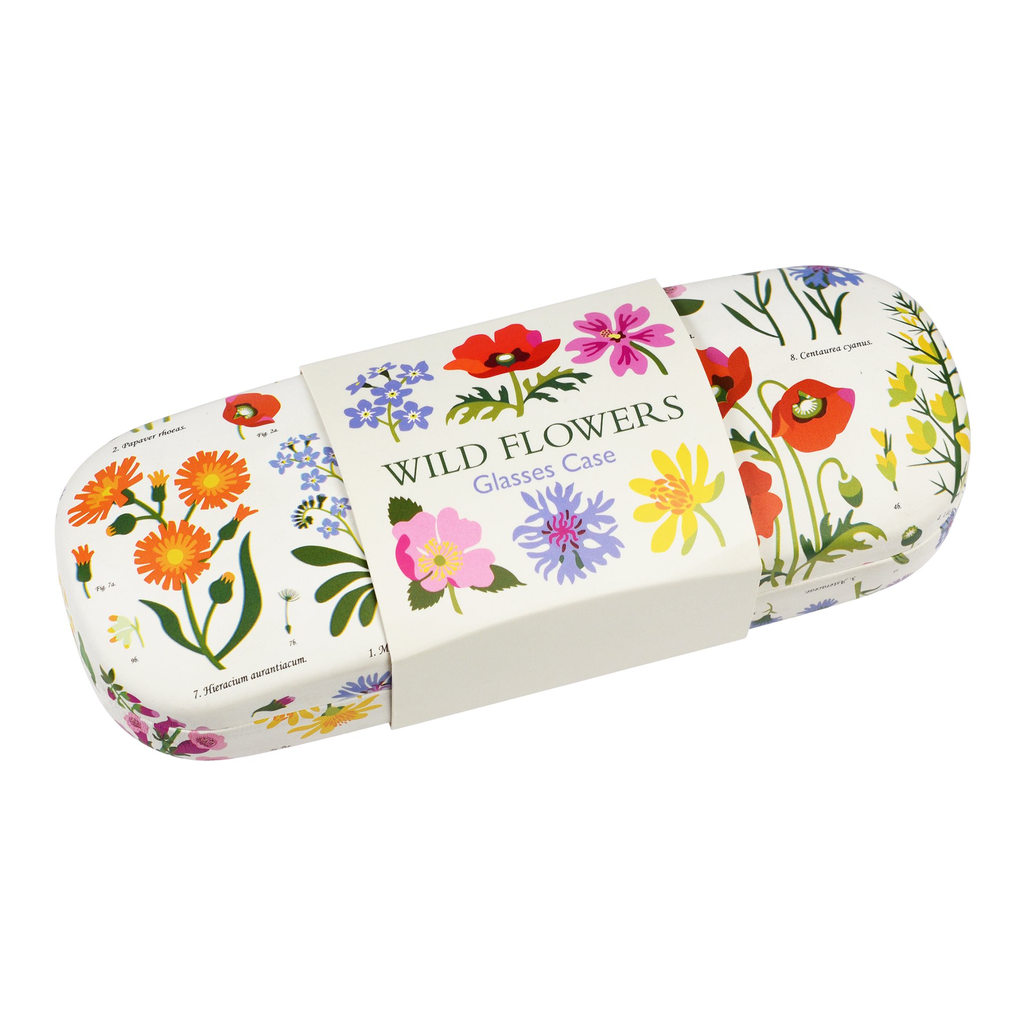 Wildblumen-Brillenetui mit Banderole «Wild Flowers Glasses Case»