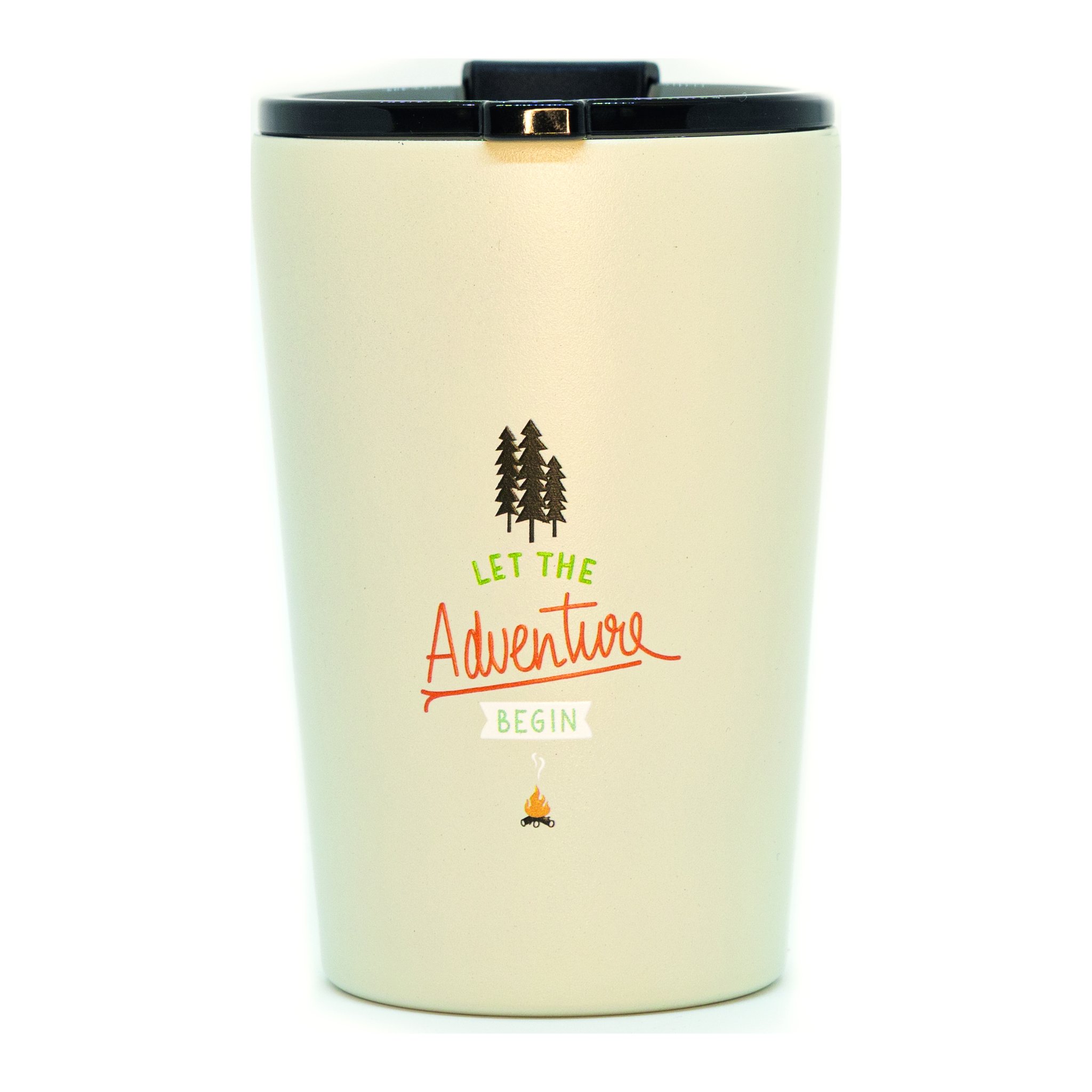 Mug Let the Adventure Begin vu de dos avec le lettrage