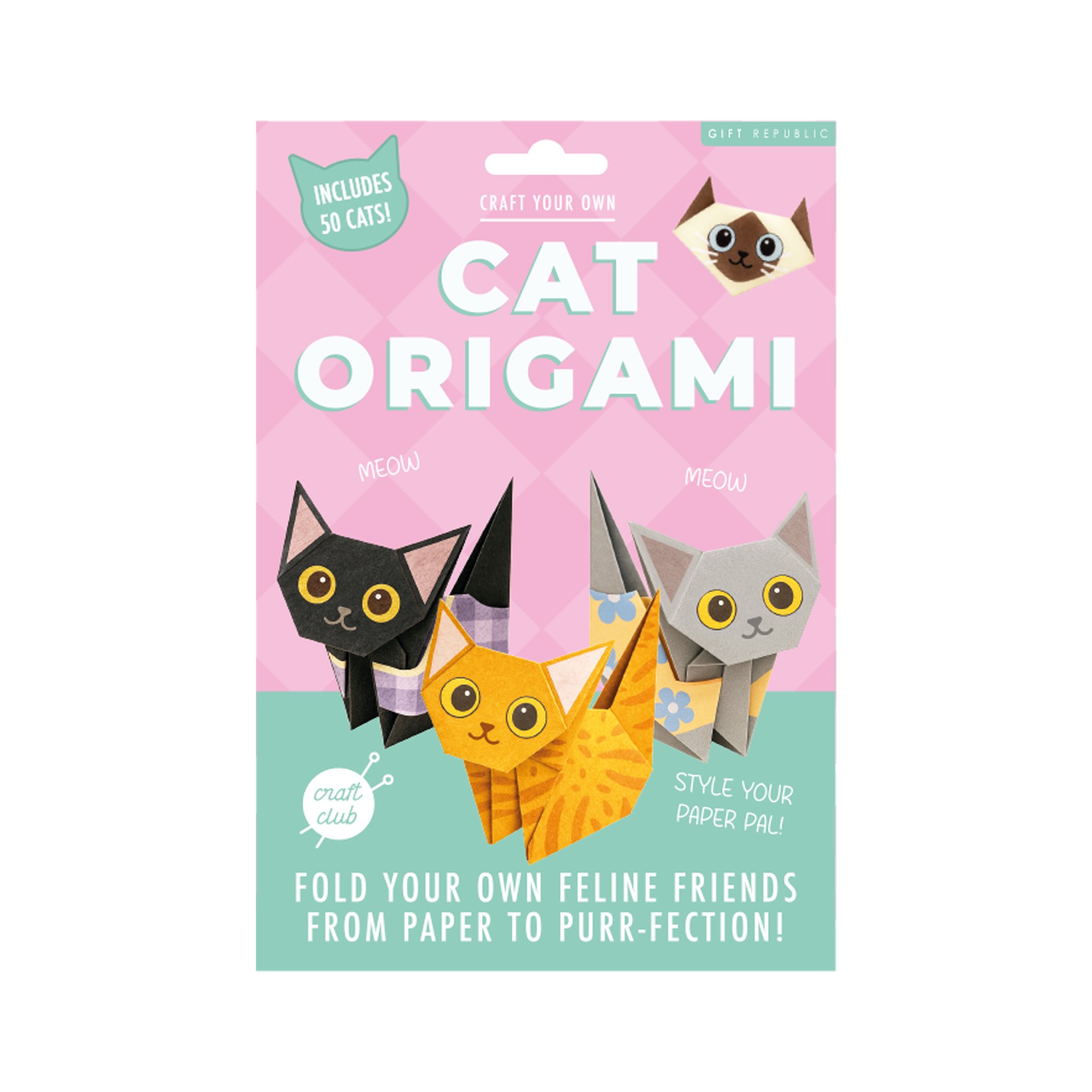 Origami Katzen Bastelset von Gift Republic – Verpackung