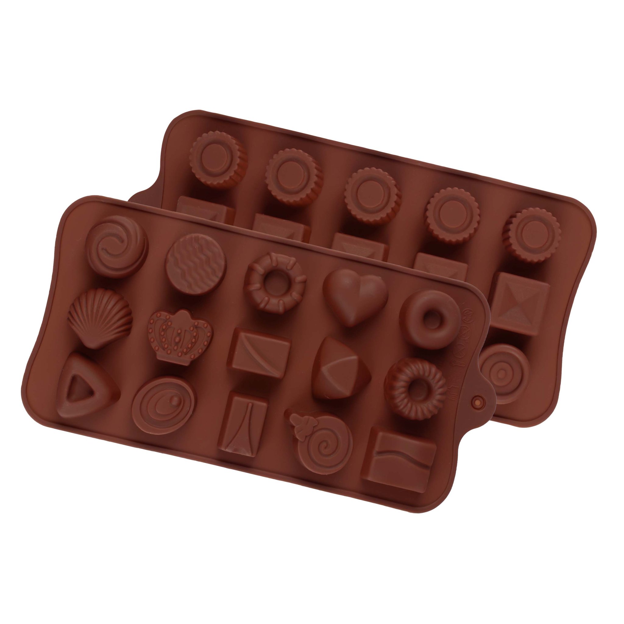 Silikon-Pralinenformen für 2 verschiedene Pralinen-Designs