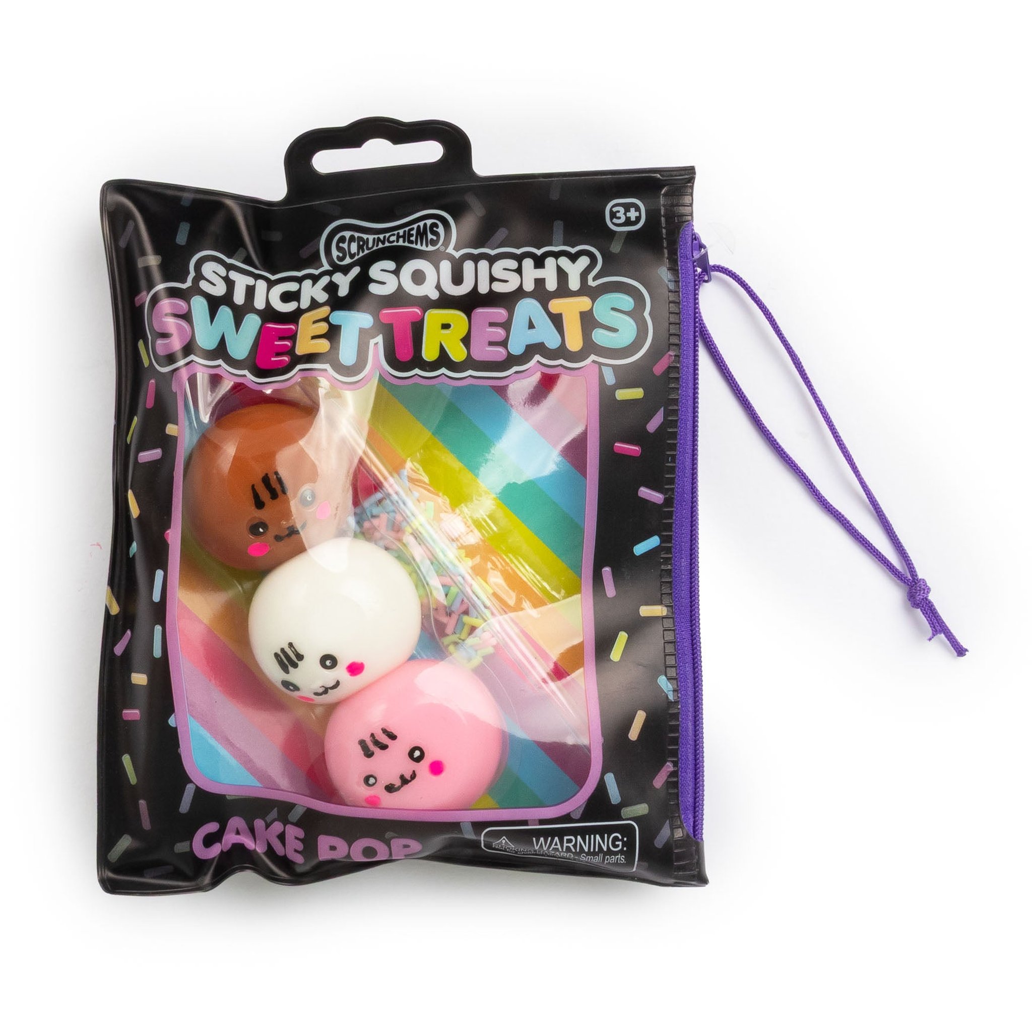 Sacchetto nero con coulisse Sticky Squishy Sweet Treats Cake Pop con finestrella