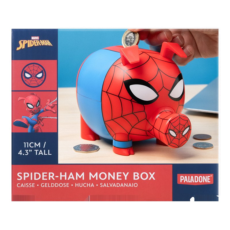 Tirelire SpiderHam de Paladone – vue latérale