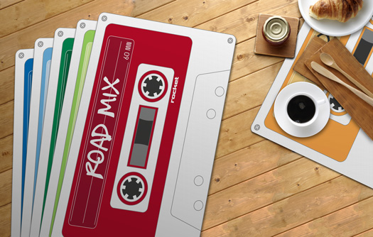 6 Sets de Table Cassettes Audio