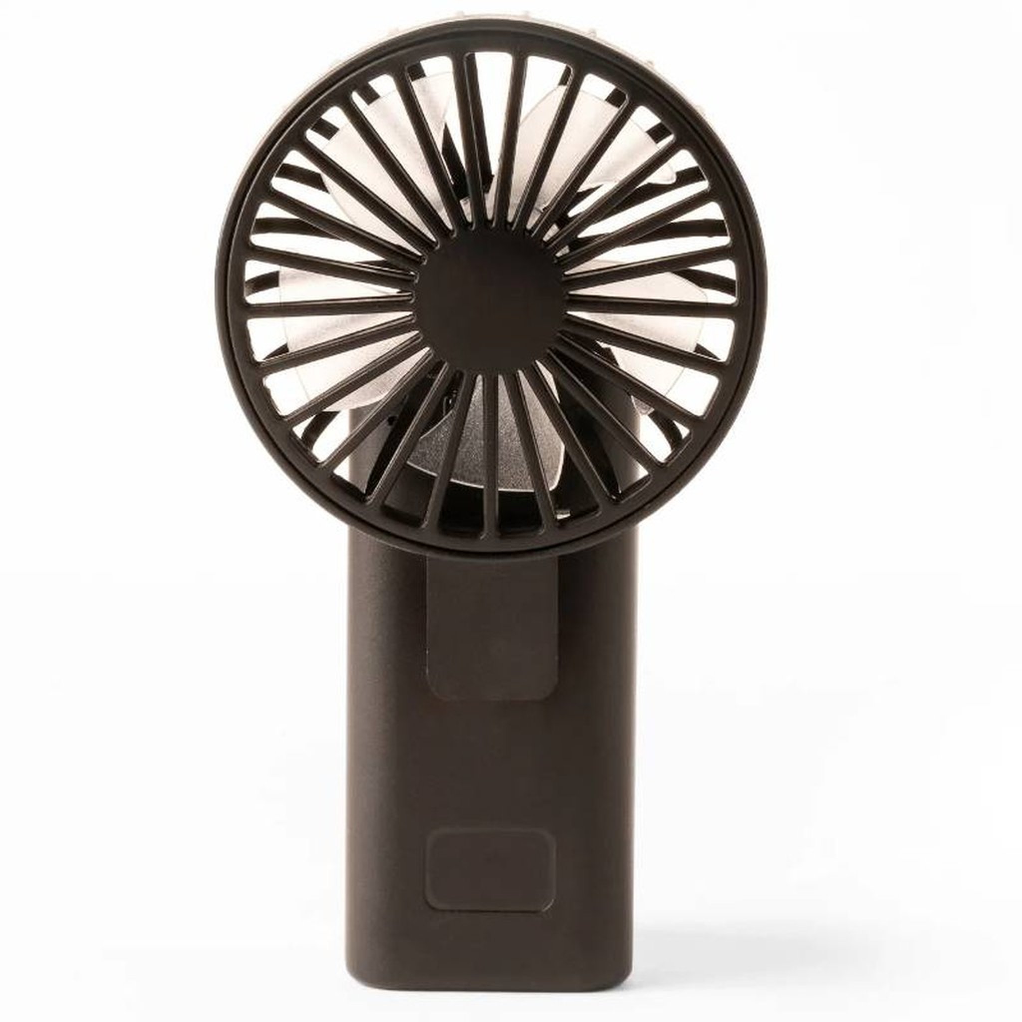 Schwarzer Buchventilator mit Clip von vorne