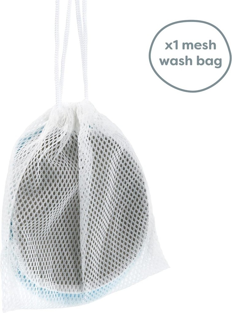 12 Dischetti assorbilatte in bambù e cotone biologico