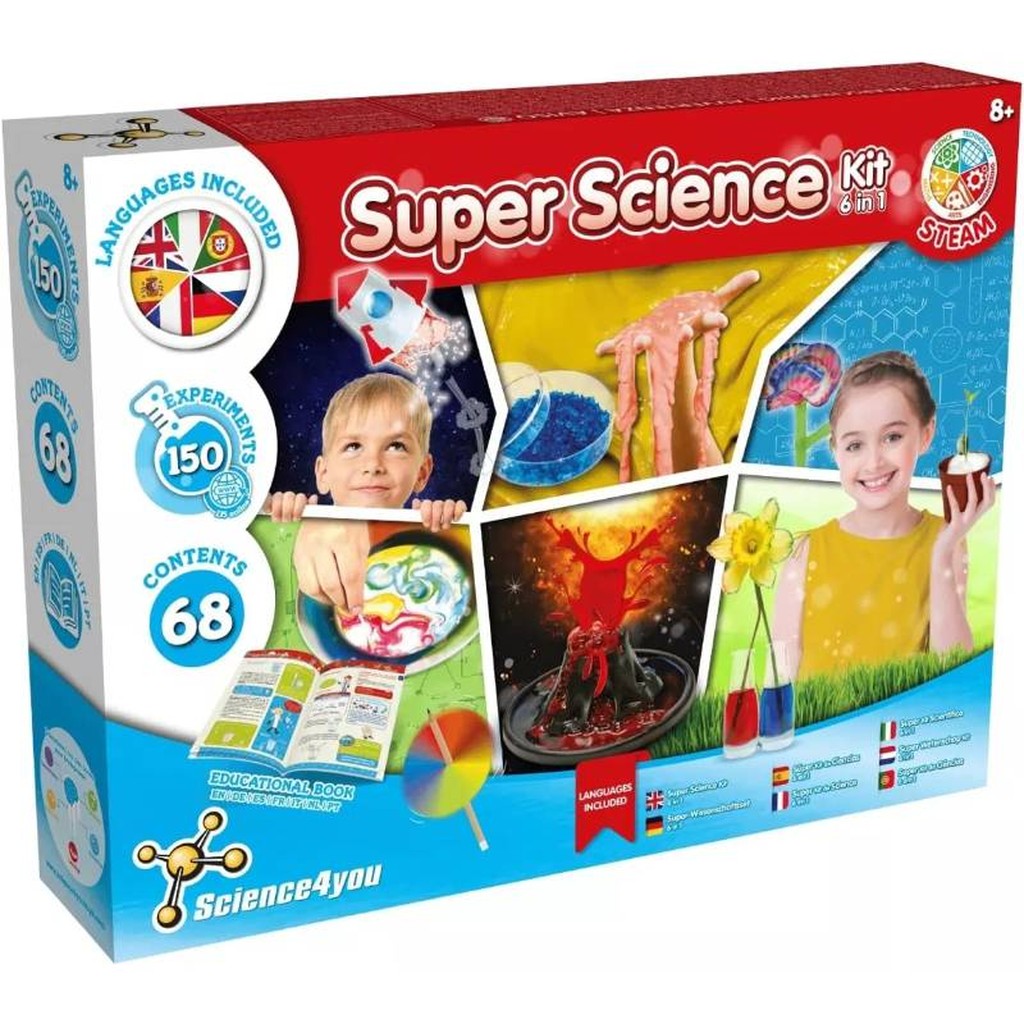 Super Science Kit für Kinder 6 in 1