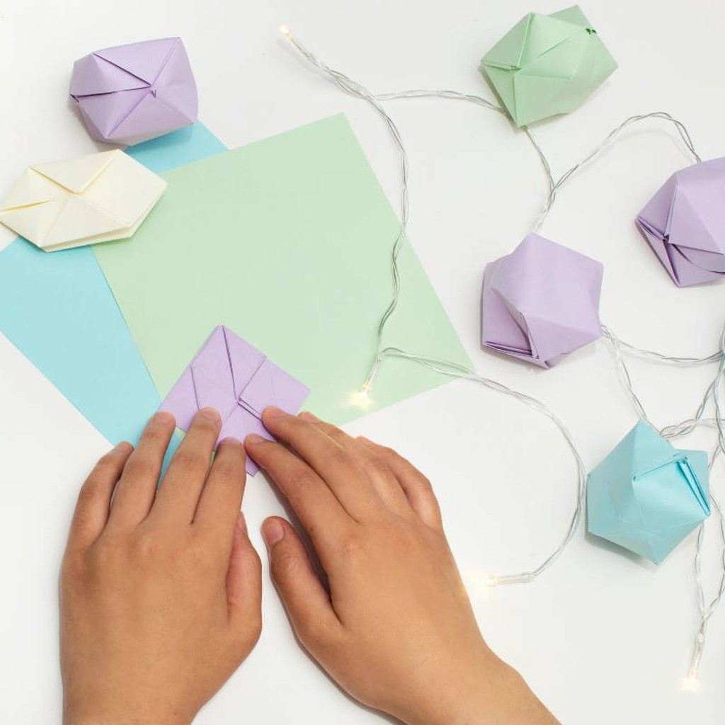 Catena di luci origami fai da te