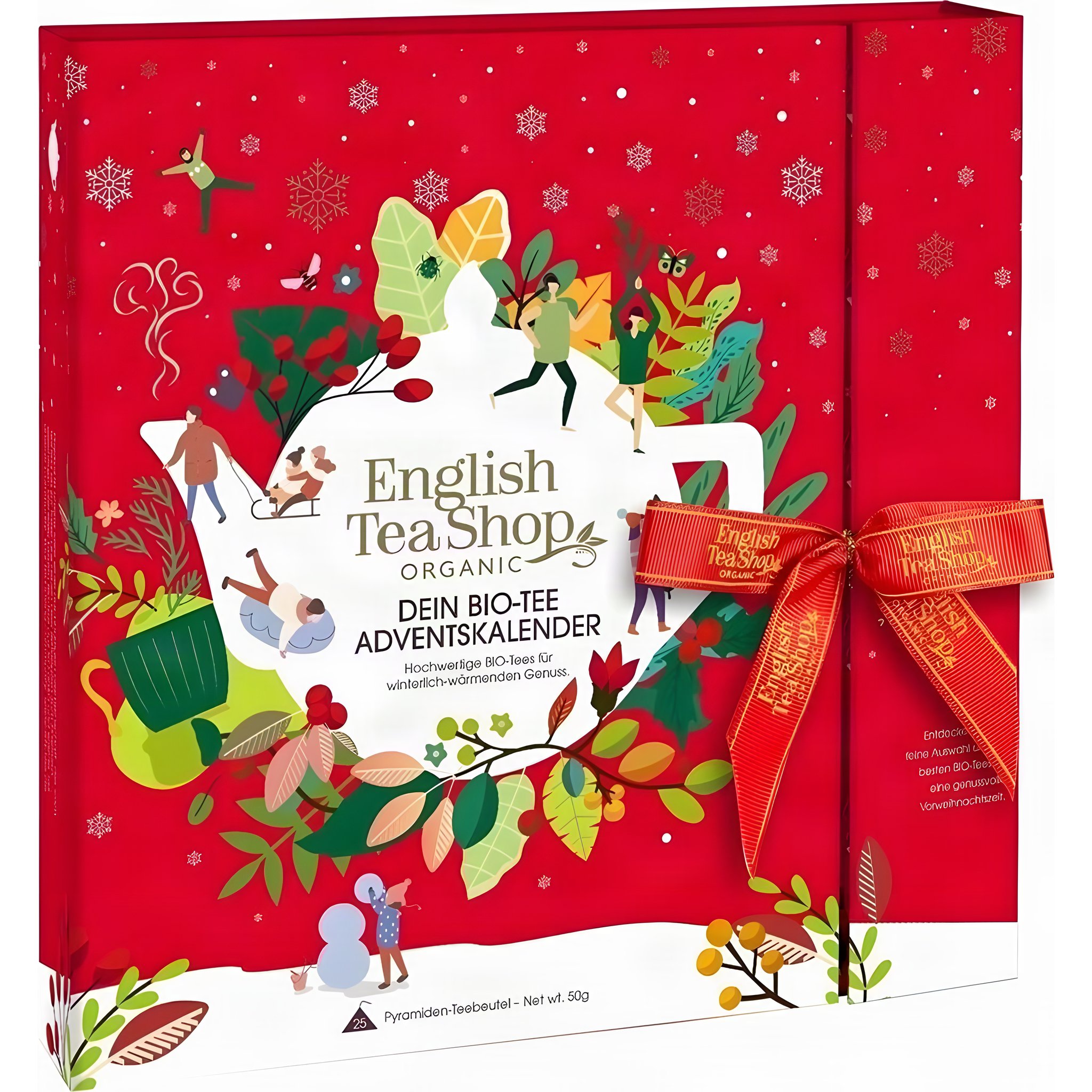 Organic Tea Advent Calendar Red Christmas