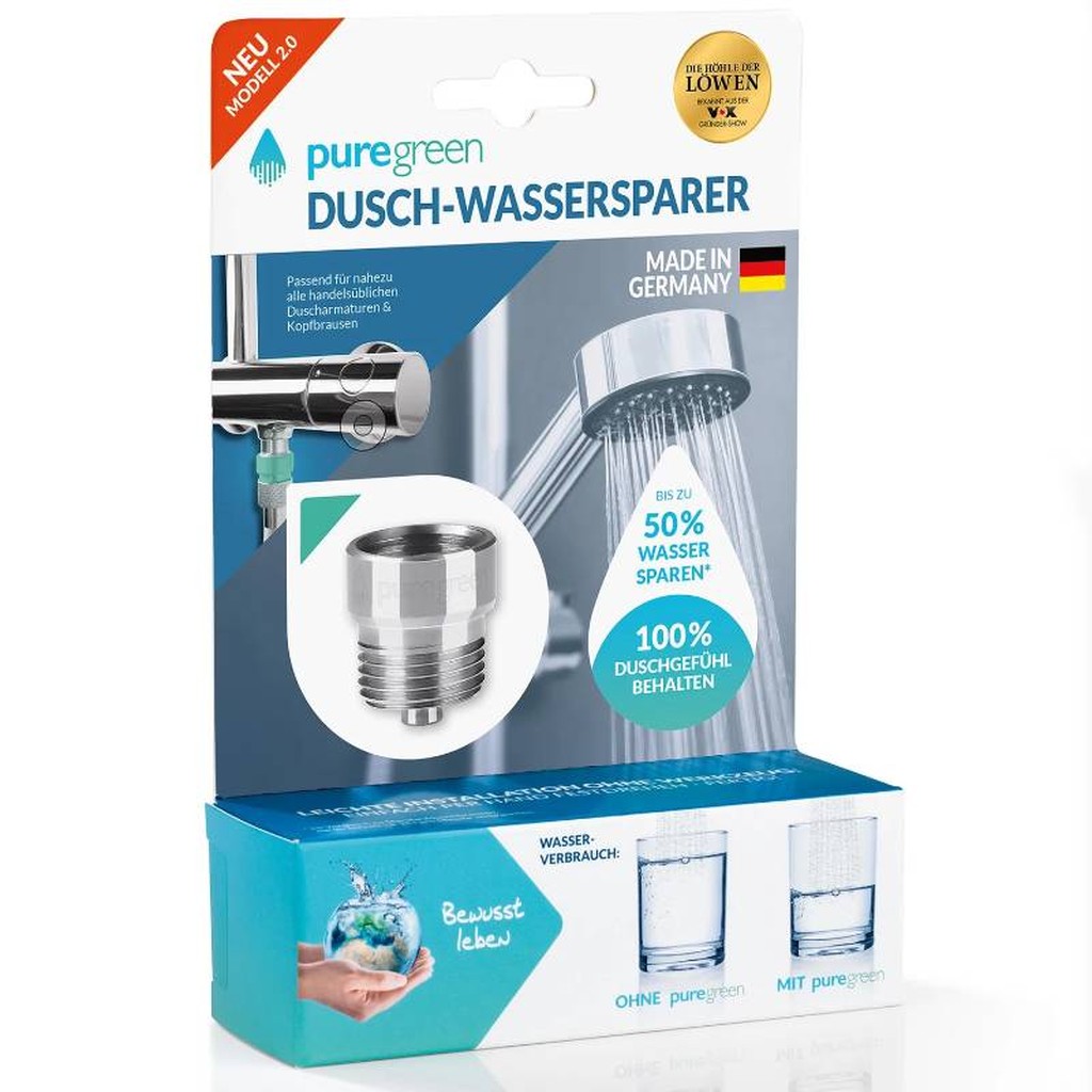Dusch-Wassersparer Spart bis zu 50% warmes Wasser